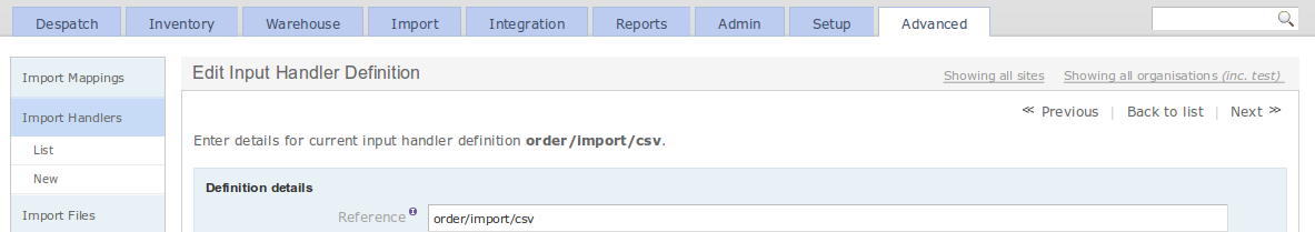 Import Handlers