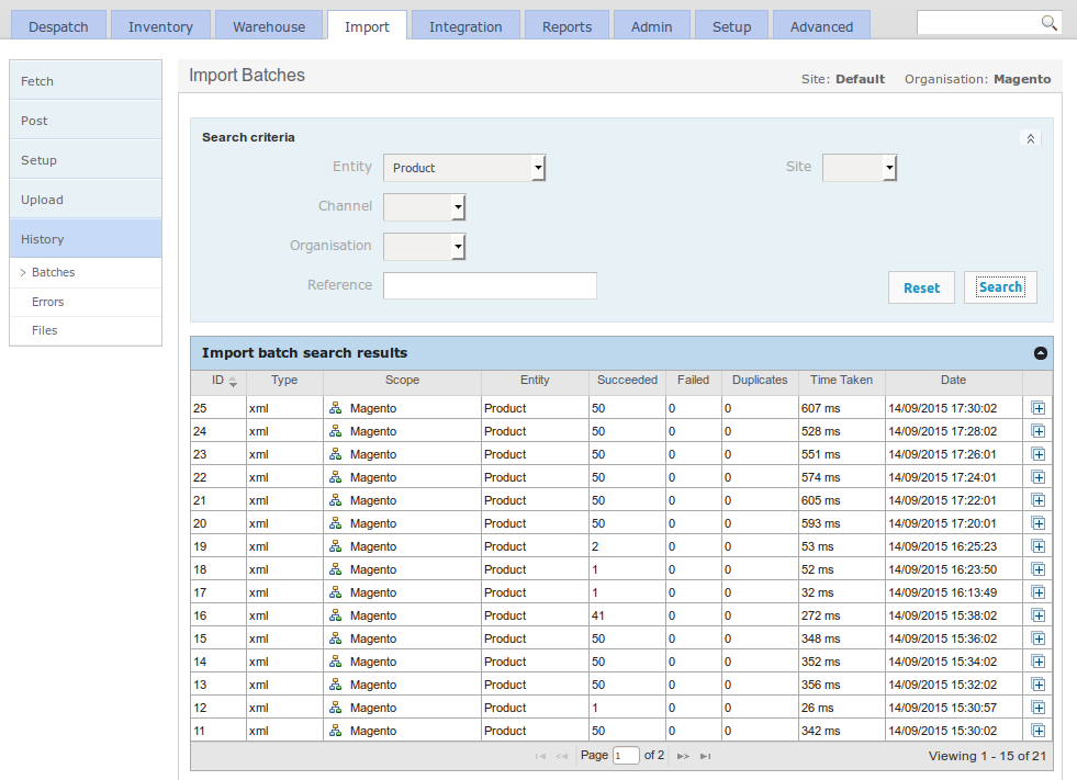 OrderFlow Product Import