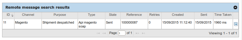 Orderflow shipment message