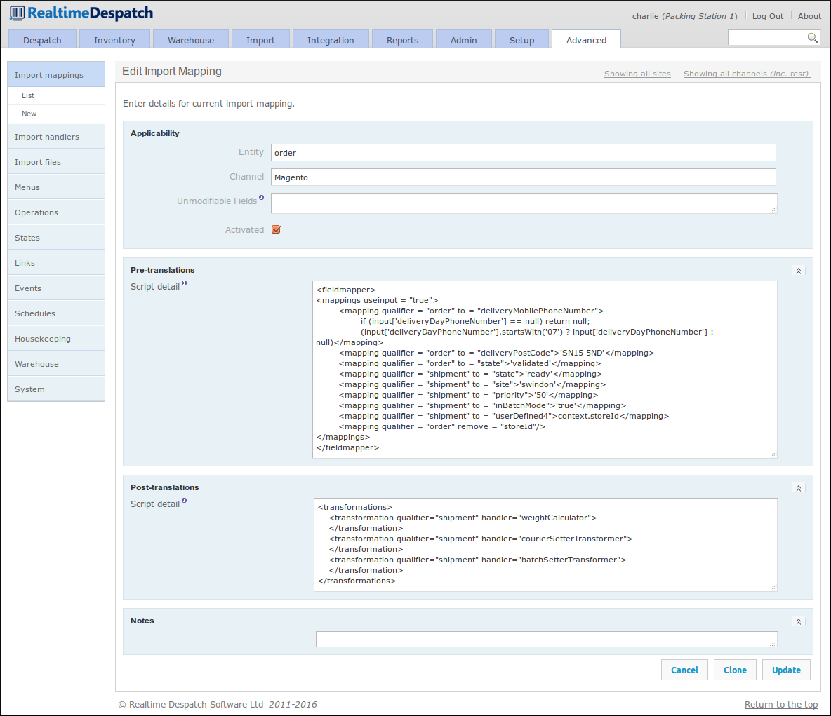 Import Mapping