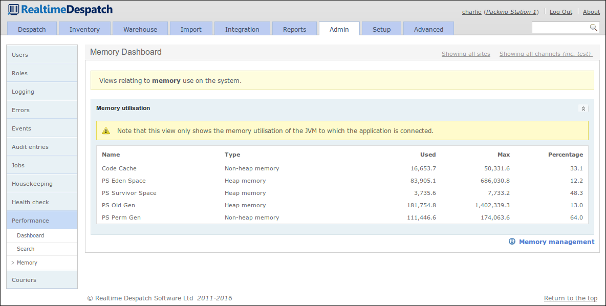 Memory Dashboard