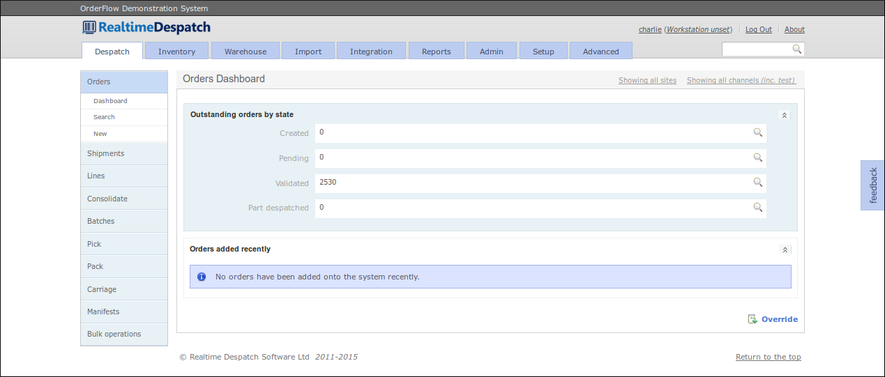 Orders Dashboard