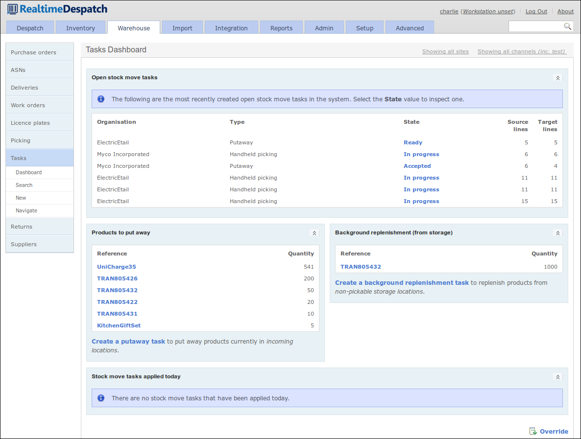 Tasks Dashboard