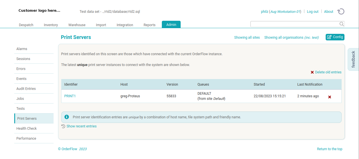 printserver identification