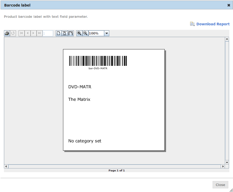 Barcode label