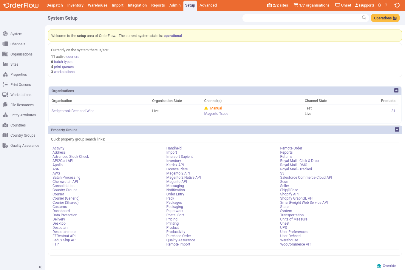 Setup Dashboard
