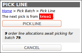 Batch Pick Line Handheld