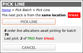 Batch Pick Next Line Handheld